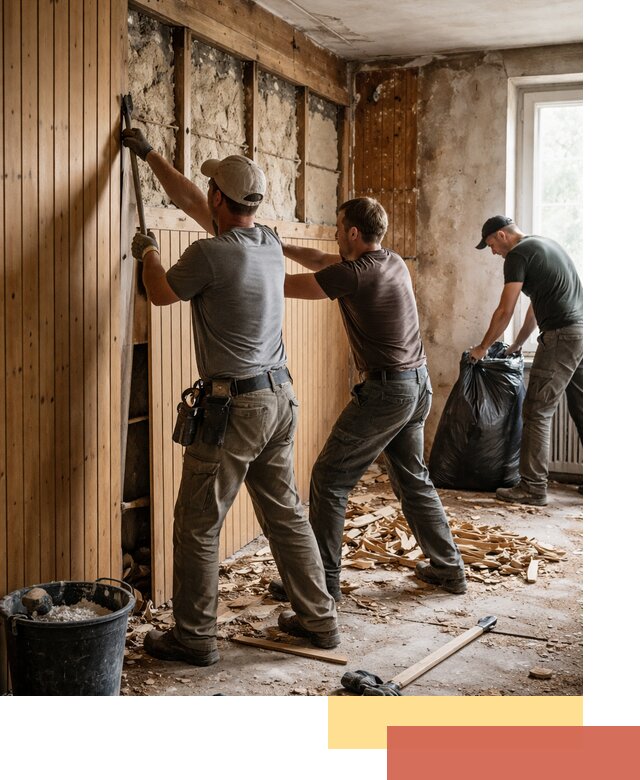 Демонтаж вагонки и вывоз материалов в Озерске