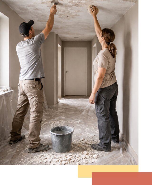 Удаление побелки с потолка в Озерске — быстро и аккуратно