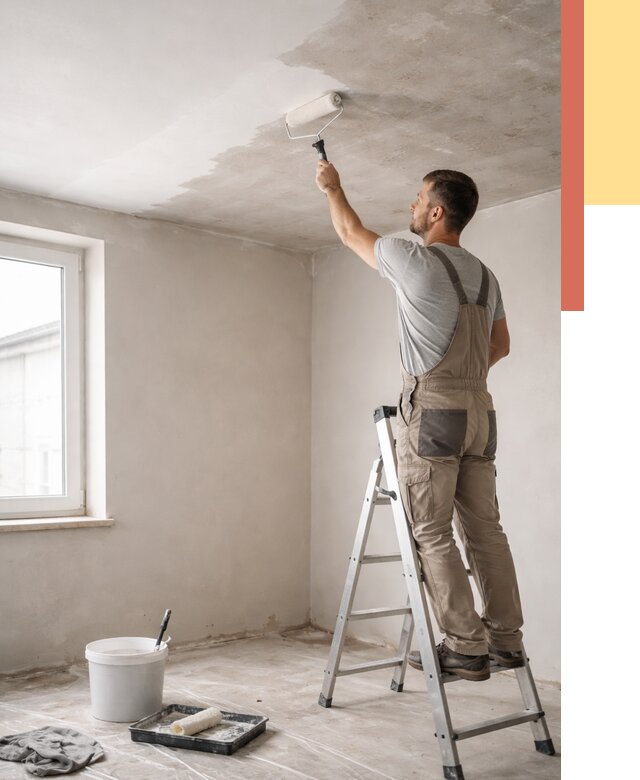 Грунтовка потолка в Озерске от 2536 руб. — быстро и недорого | ОТДЕЛОЧНИК-Озр