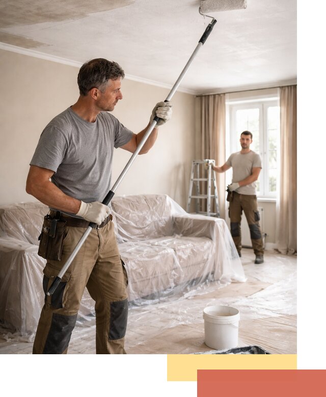 Грунтовка потолка в Озерске — подготовка под покраску и отделку