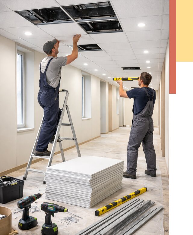 Ремонт потолка Армстронг в Озерске от 4564 руб. — быстро и недорого | ОТДЕЛОЧНИК-Озр