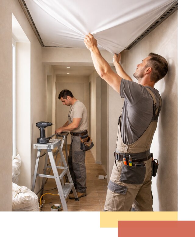 Монтаж натяжного потолка в прихожей в Озерске