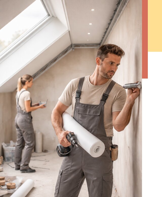 Монтаж натяжного потолка на мансарде в Озерске от 3550 руб. | ОТДЕЛОЧНИК-Озр