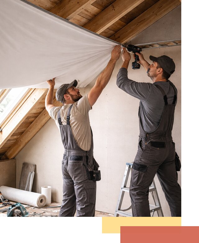 Монтаж натяжного потолка в мансарде в Озерске