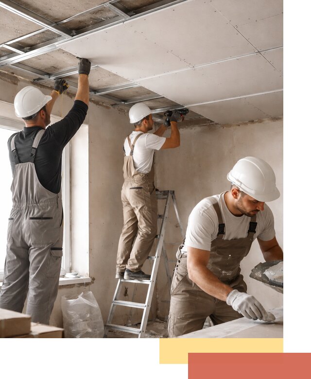 Одноуровневый потолок из гипсокартона в Озерске — монтаж и отделка