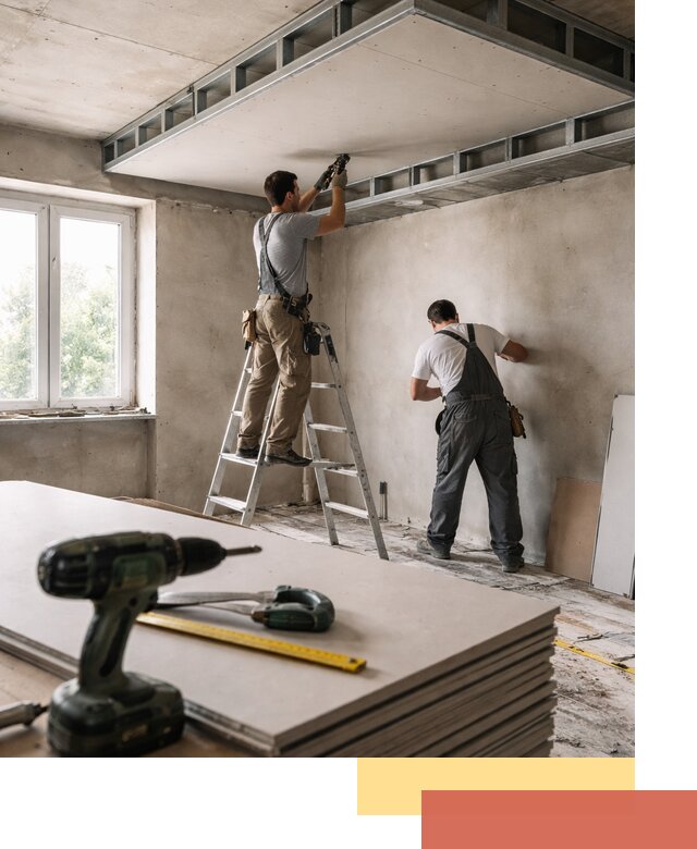 Двухуровневый потолок из гипсокартона в Озерске