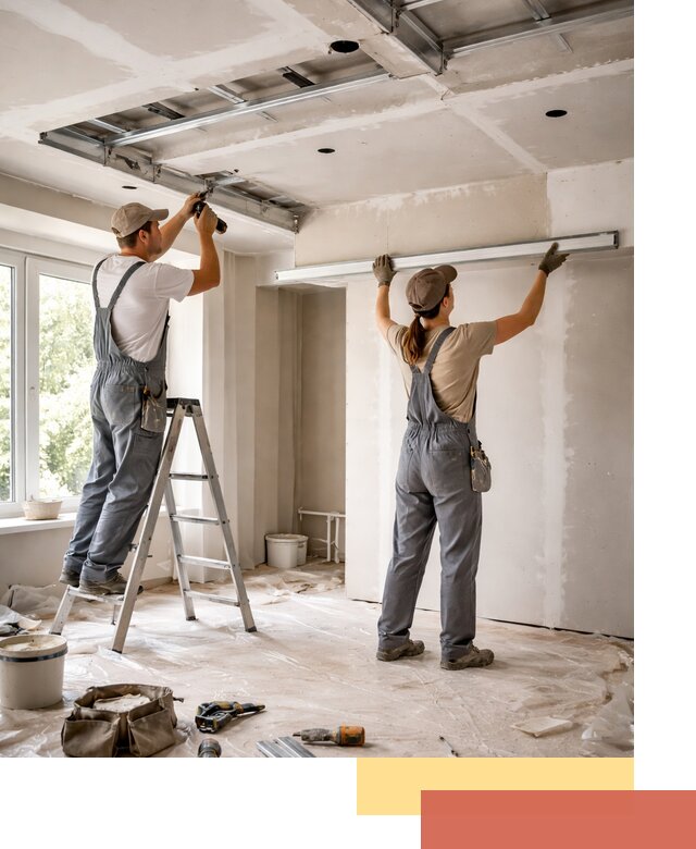 Монтаж многоуровневого потолка из гипсокартона в Озерске