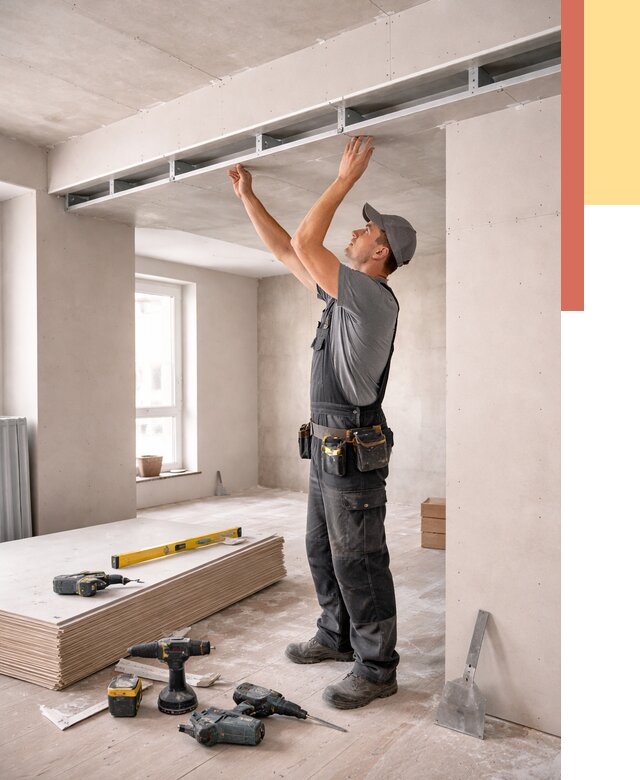 Потолок из гипсокартона с нишей в Озерске от 1268 руб. под ключ | ОТДЕЛОЧНИК-Озр