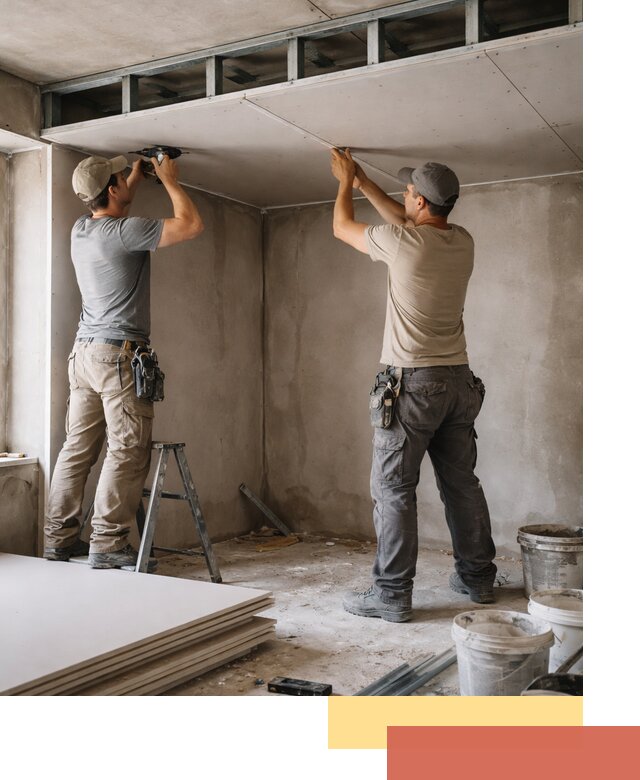 Короб из гипсокартона на потолке под ключ в Озерске