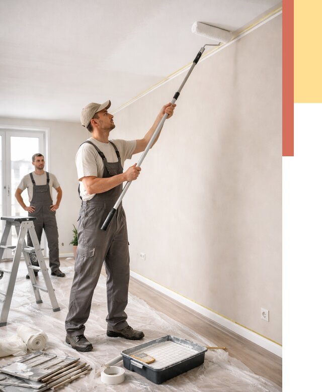 Покраска потолка из гипсокартона в Озерске от 4564 руб./м2 — услуги под ключ | ОТДЕЛОЧНИК-Озр