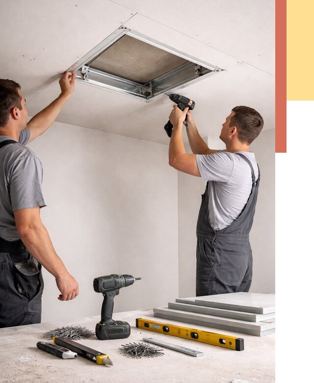 Установка люка в потолок ГКЛ в Озерске от 2536 руб. под ключ | ОТДЕЛОЧНИК-Озр