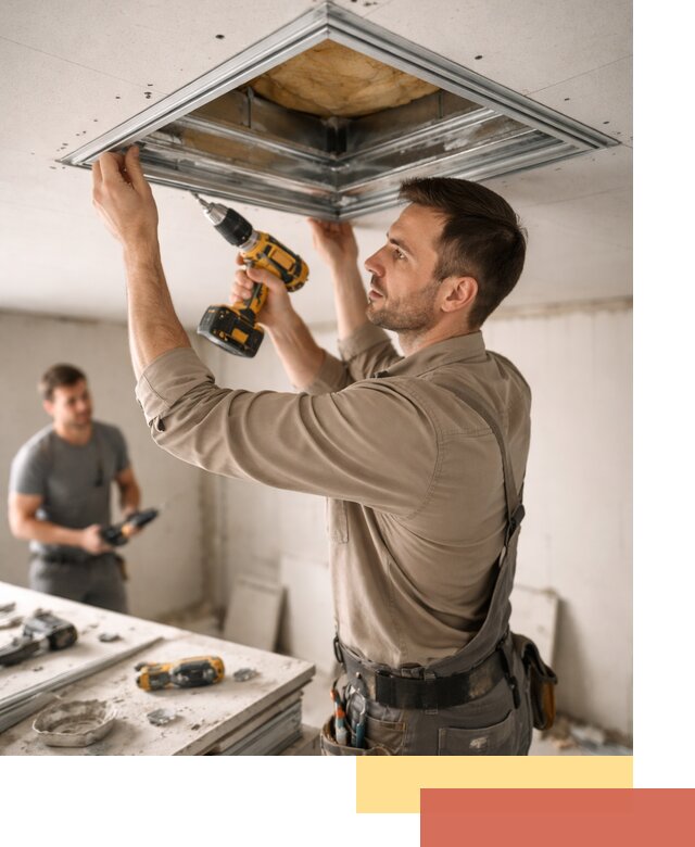 Монтаж люка в потолок из ГКЛ в Озерске