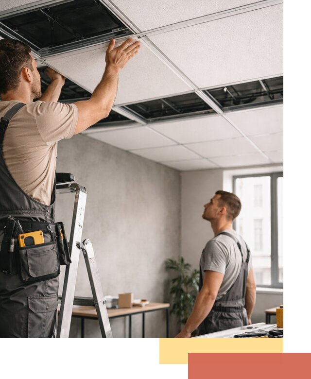 Монтаж потолочной плитки в Озерске качественно и в срок