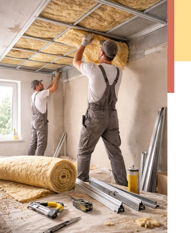 Утепление потолка в Озерске от 7302 руб/м2 — недорого, быстро, под ключ | ОТДЕЛОЧНИК-Озр