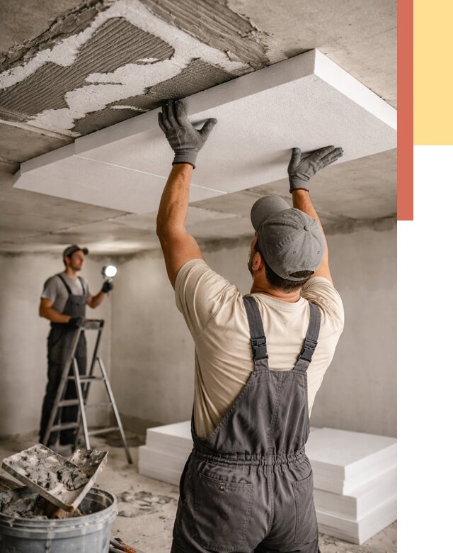 Утепление потолка пенопластом в Озерске от 4564 руб/м2 — недорого и быстро | ОТДЕЛОЧНИК-Озр