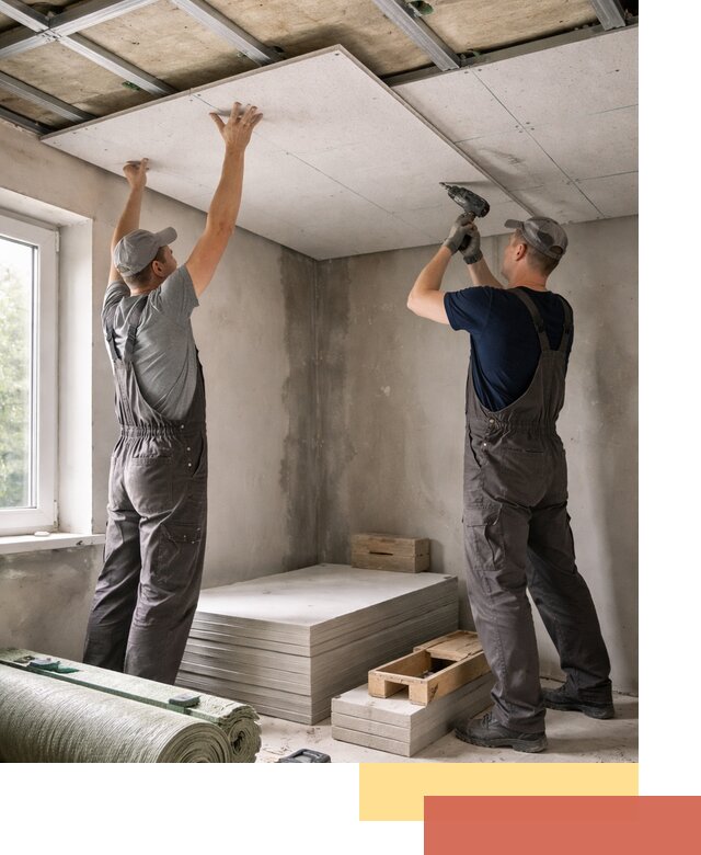 Шумоизоляция потолка панелями ЗИПС в Озерске